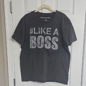 Aeropostale Charcoal Graphic Tee for Men